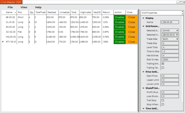 Grid Trading for NinjaTrader