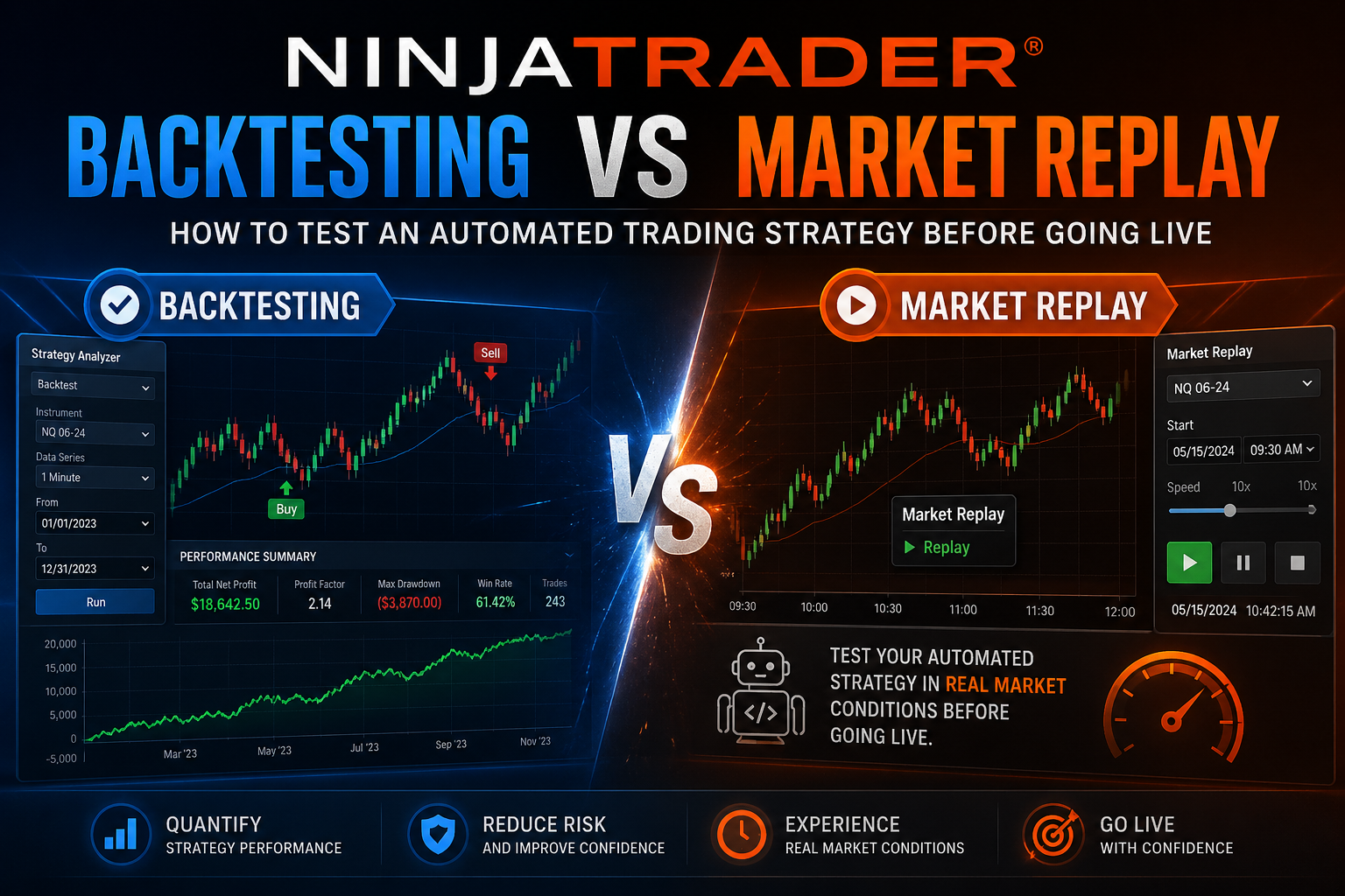 NinjaTrader Backtesting vs Market Replay